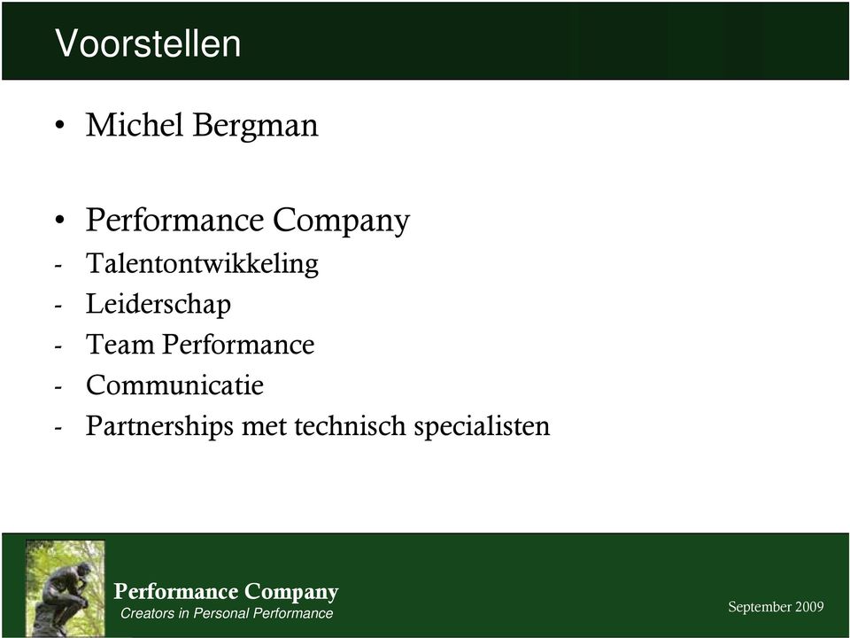 Team Performance - Communicatie -