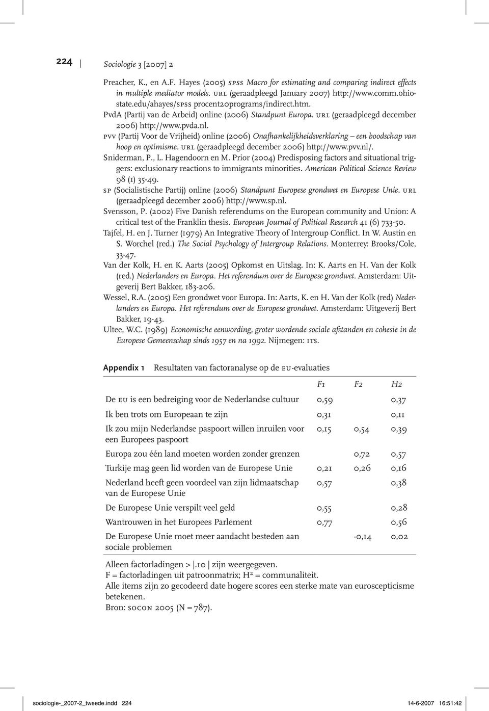 url (geraadpleegd december 2006) http://www.pvv.nl/. Sniderman, P., L. Hagendoorn en M. Prior (2004) Predisposing factors and situational triggers: exclusionary reactions to immigrants minorities.