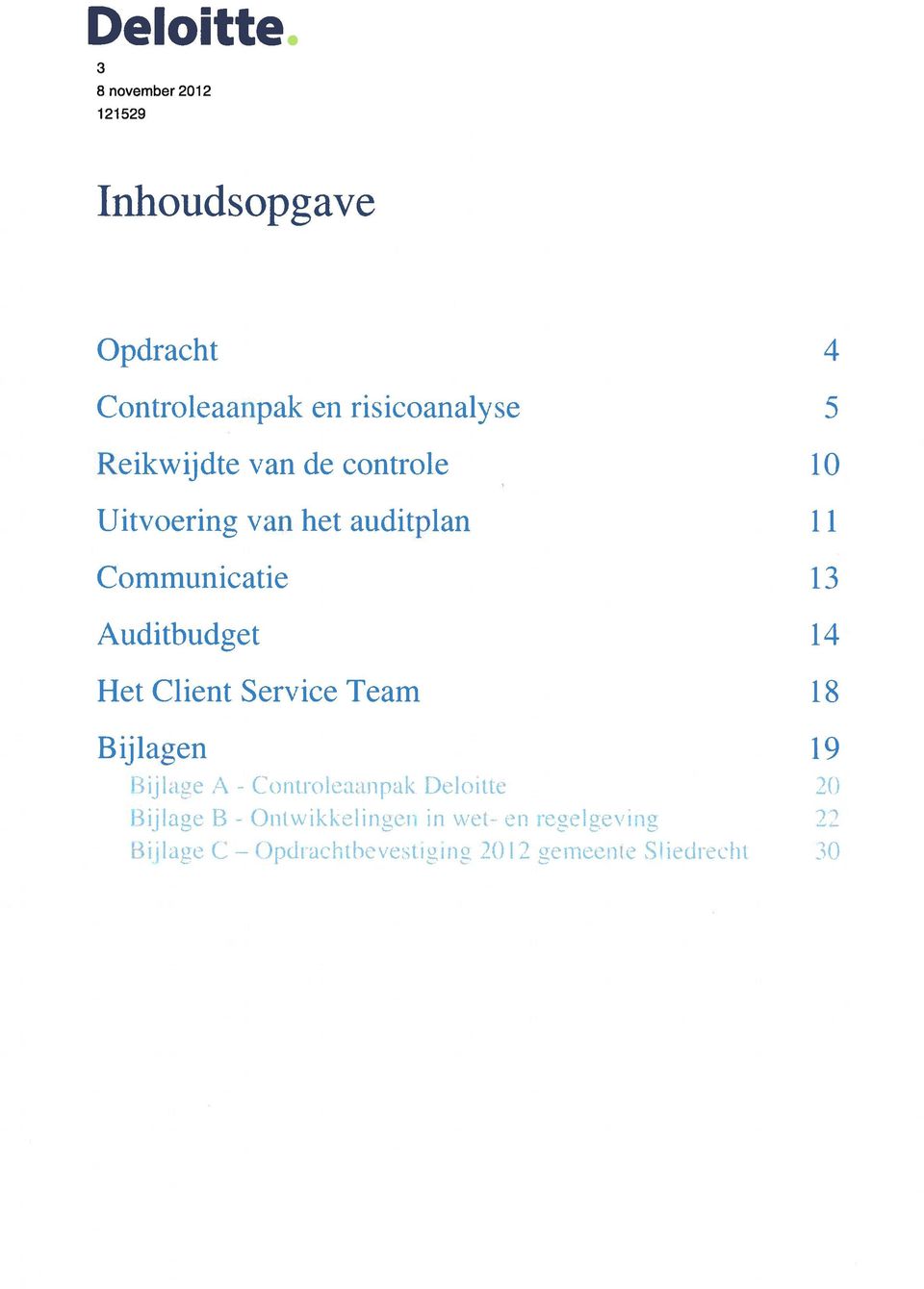 van de controle 10 Uitvoering van het auditplan 11 Communicatie 13 Auditbudget 14 Het