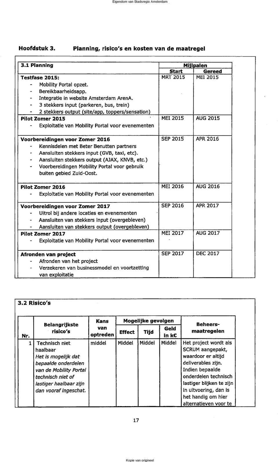 Kennisdeen met Beter Benutten partners Aansuiten stekkers input (GVB, taxi, etc). Aansuiten stekkers output (AJAX, KNVB, etc.) Voorbereidingen Mobiity Porta voor gebruik buiten gebied ZuidOost.