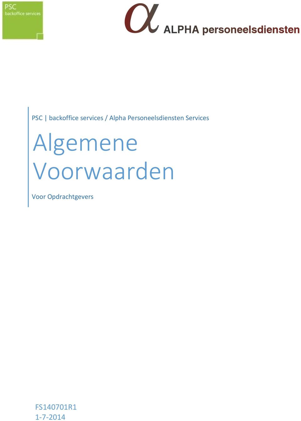 Services Algemene Voorwaarden