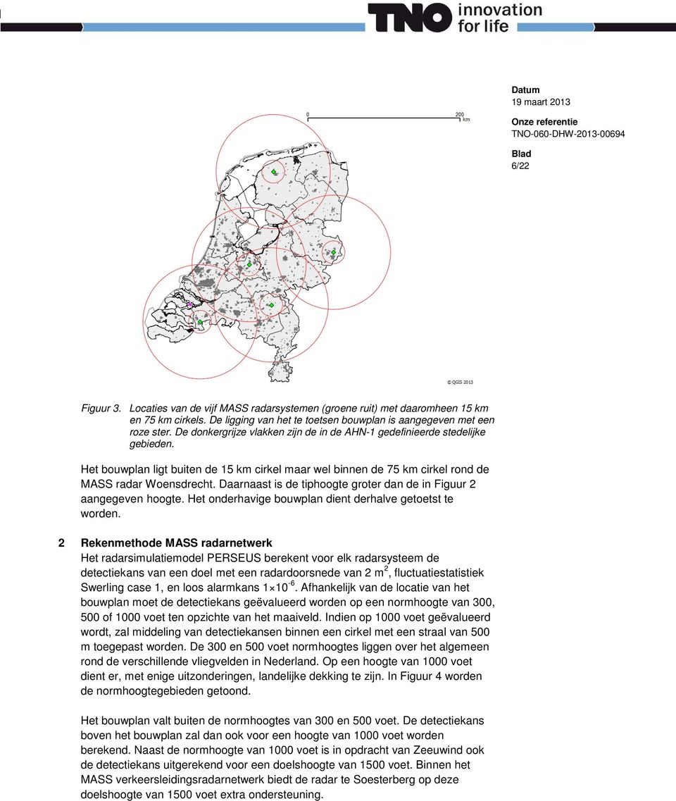 Daarnaast is de tiphoogte groter dan de in Figuur 2 aangegeven hoogte. Het onderhavige bouwplan dient derhalve getoetst te worden.