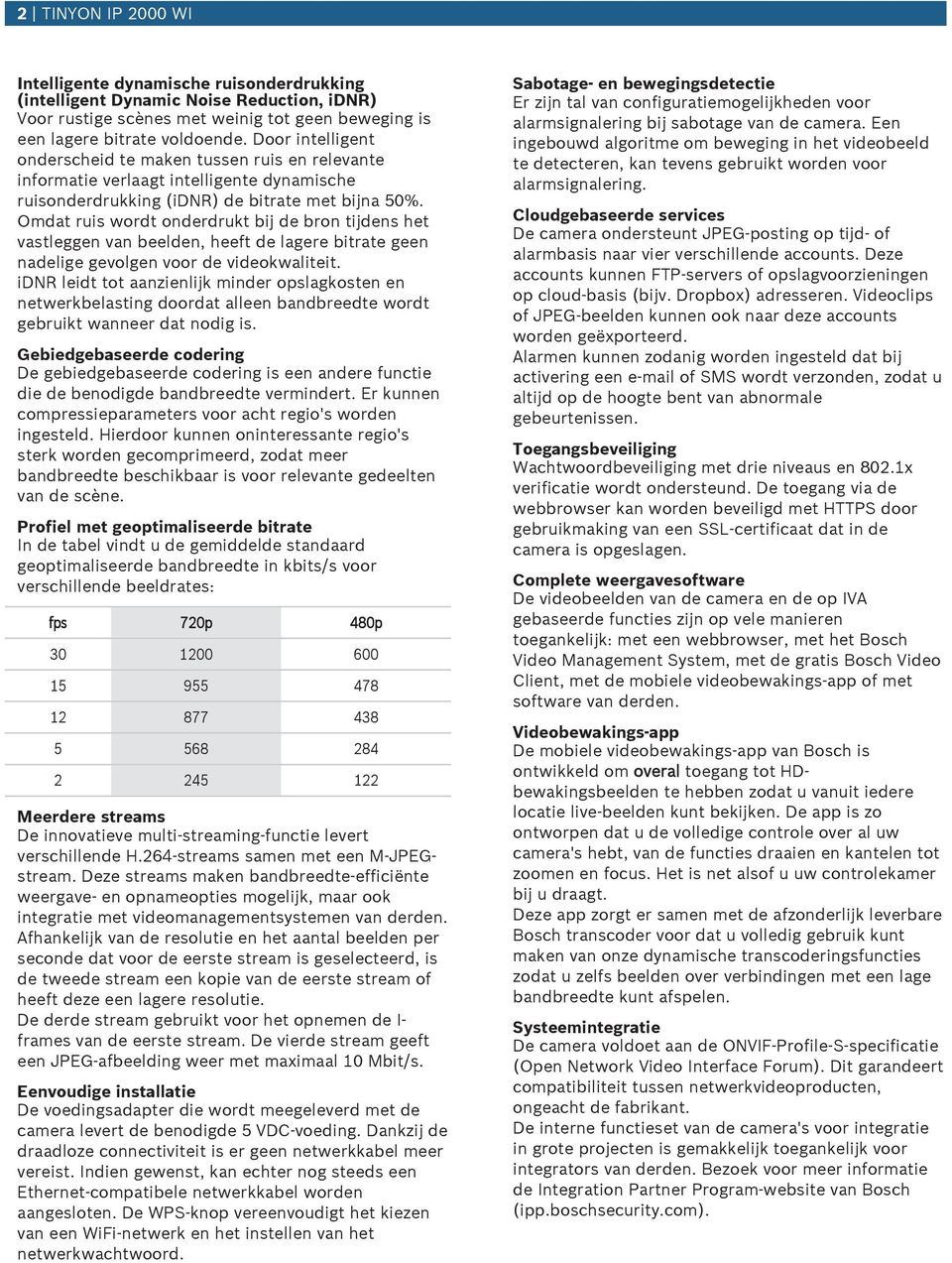 Omdat ris wordt onderdrkt bij de bron tijdens het vastleggen van beelden, heeft de lagere bitrate geen nadelige gevolgen voor de videokwaliteit.