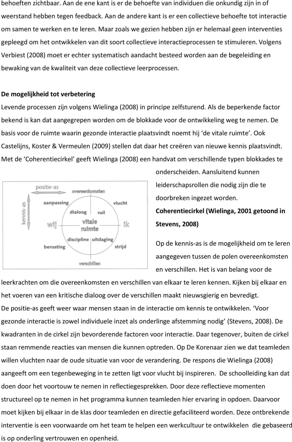 Maar zoals we gezien hebben zijn er helemaal geen interventies gepleegd om het ontwikkelen van dit soort collectieve interactieprocessen te stimuleren.