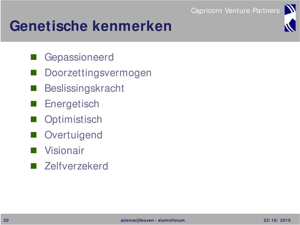 Energetisch Optimistisch Overtuigend