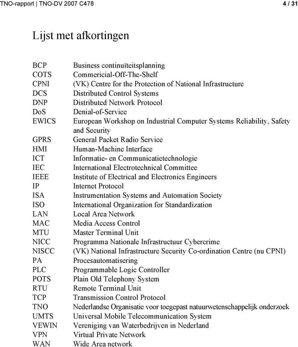 on Industrial Computer Systems Reliability, Safety and Security General Packet Radio Service Human-Machine Interface Informatie- en Communicatietechnologie International Electrotechnical Committee