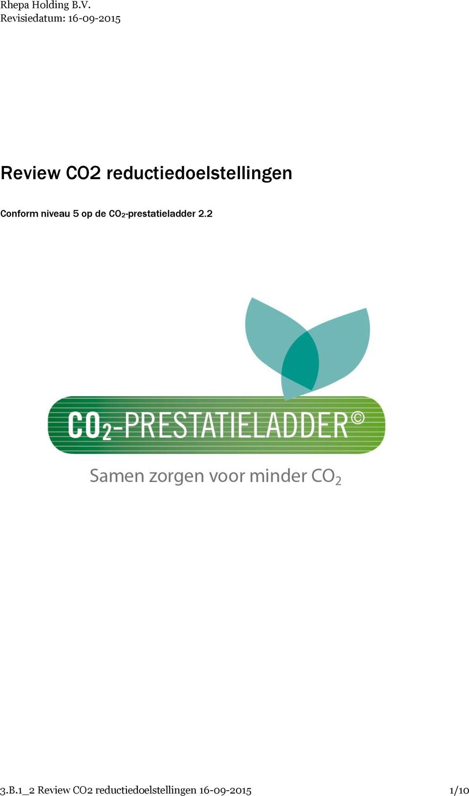 CO2-prestatieladder 2.2 3.B.