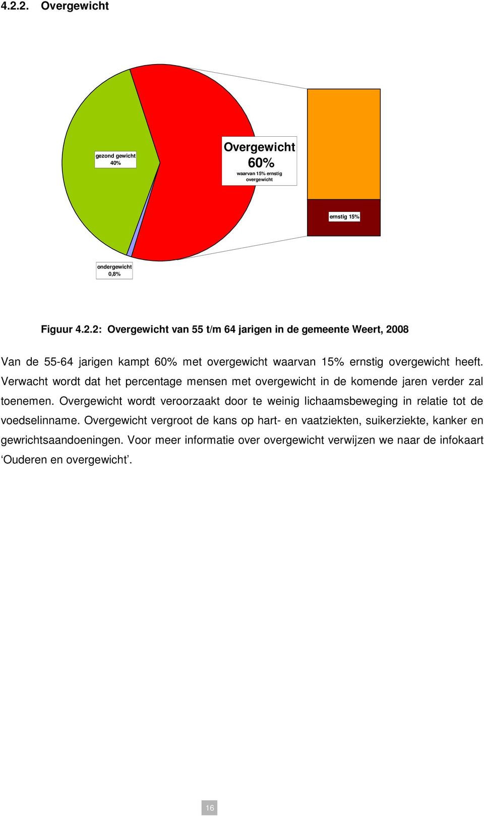 Overgewicht wordt veroorzaakt door te weinig lichaamsbeweging in relatie tot de voedselinname.