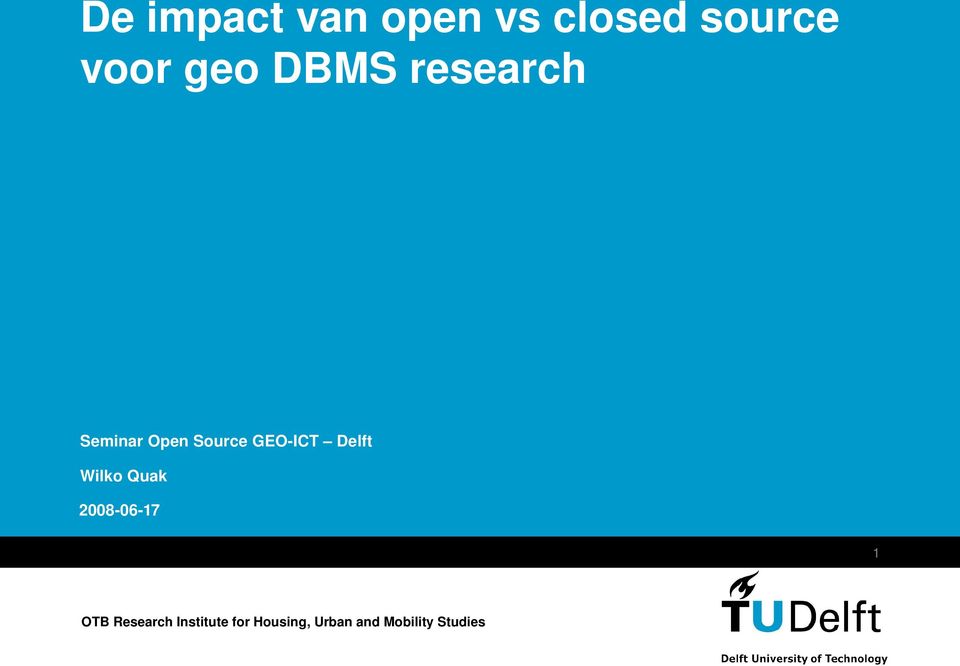 DBMS research Seminar Open