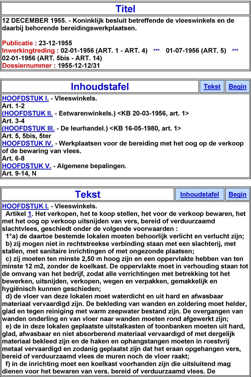 ) <KB 20-03-1956, art. 1> Art. 3-4 (HOOFDSTUK III. - De leurhandel.) <KB 16-05-1980, art. 1> Art. 5, 5bis, 5ter HOOFDSTUK IV.