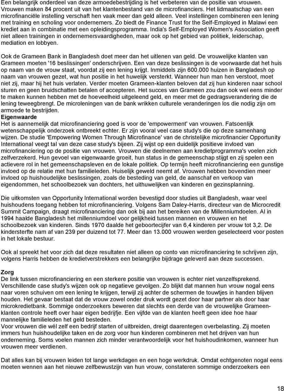 Zo biedt de Finance Trust for the Self-Employed in Malawi een krediet aan in combinatie met een opleidingsprogramma.