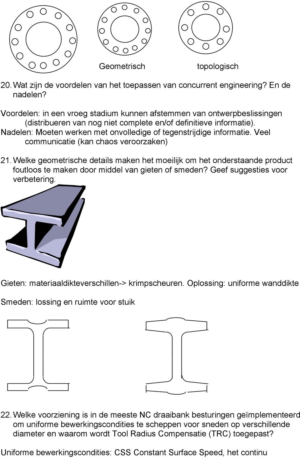 Nadelen: Moeten werken met onvolledige of tegenstrijdige informatie. Veel communicatie (kan chaos veroorzaken) 21.