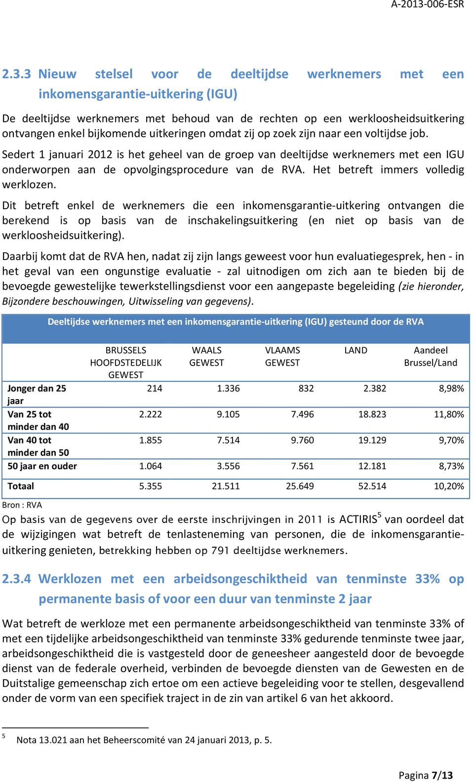 Het betreft immers volledig werklozen.