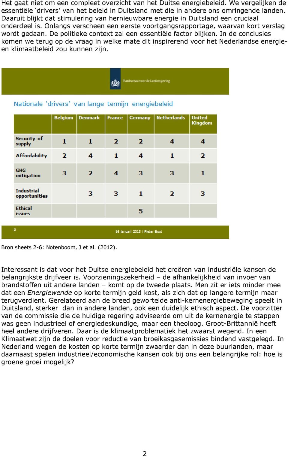 De politieke context zal een essentiële factor blijken. In de conclusies komen we terug op de vraag in welke mate dit inspirerend voor het Nederlandse energieen klimaatbeleid zou kunnen zijn.