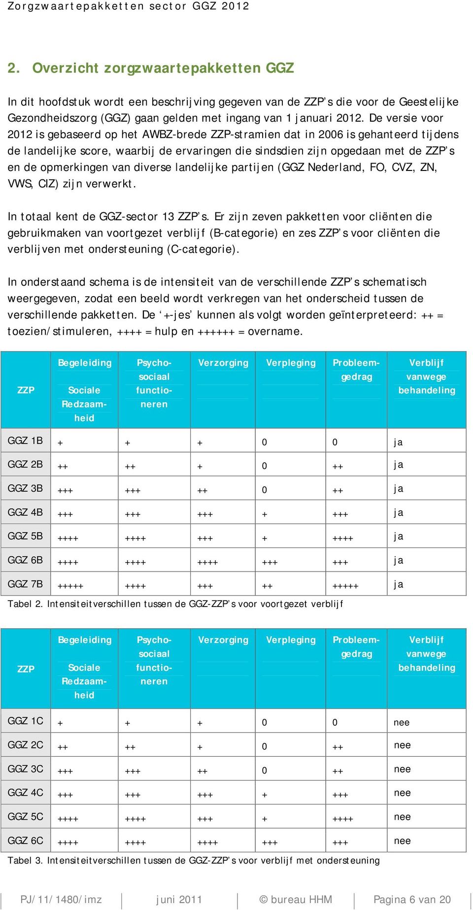 van diverse landelijke partijen (GGZ Nederland, FO, CVZ, ZN, VWS, CIZ) zijn verwerkt. In totaal kent de GGZ-sector 13 ZZP s.