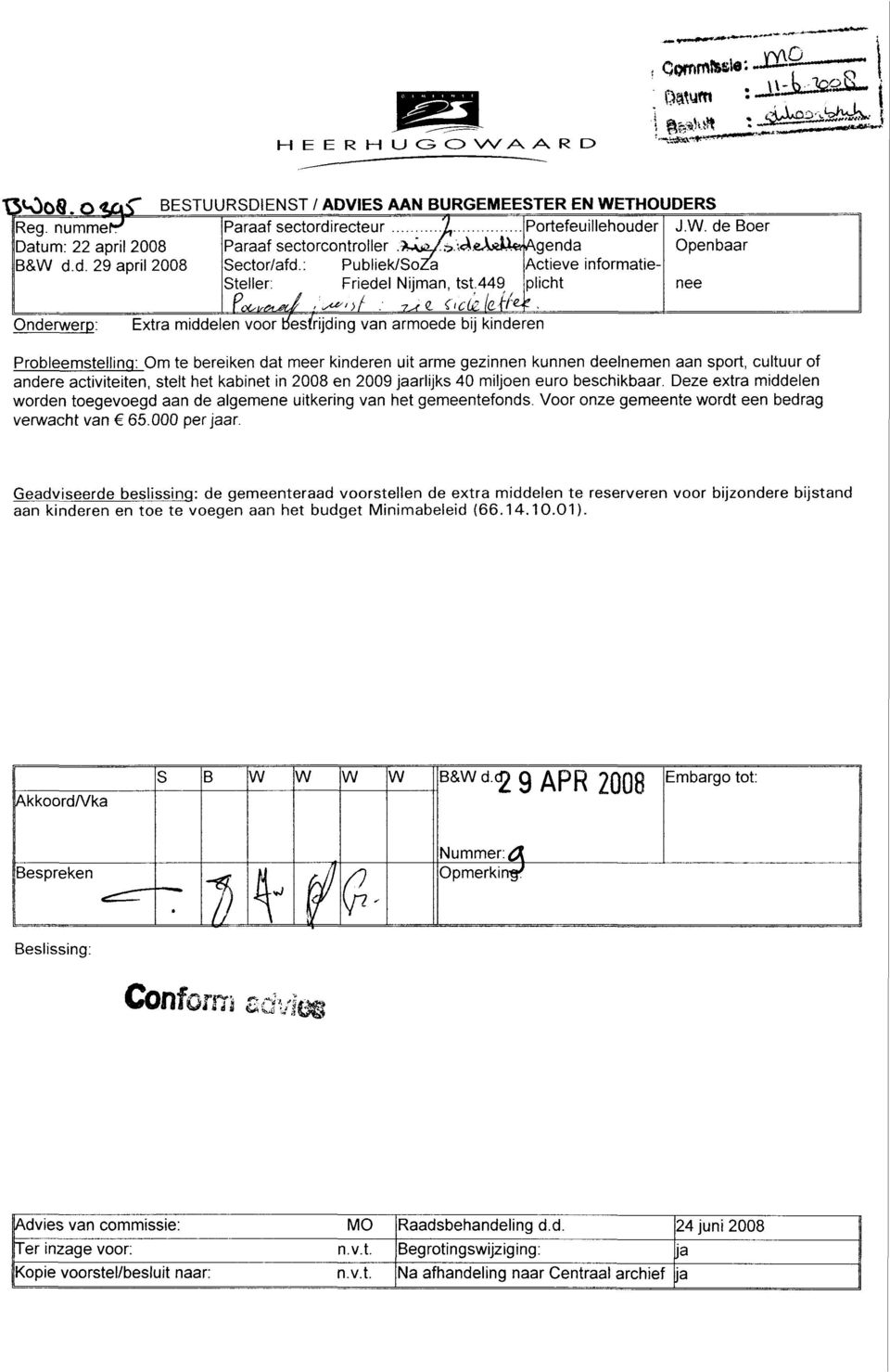 : Publiek/SoZa Actieve informatieplicht Steller: Friedel Nijman, tst.449 nee!. i \. w tr v h. wy. 'i jrf- i - - r t.