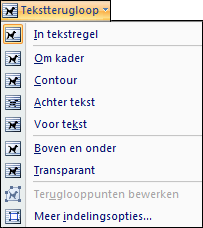 Tekstterugloop aangeven Een ingevoegde afbeelding kun je op dezelfde manier als tekst verplaatsen. Ook kun je de uitlijnknoppen gebruiken.