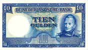 1998. Nederland. 10 gulden. Bankbiljet. Type 1943II. Wilhelmina. - Zeer Fraai. (Alm. 44-1. AV. 33.1). Serienummer DF134705. 30,- - Zeer Fraai. 2003. Nederland. 10 gulden. Bankbiljet. Type 1945II.