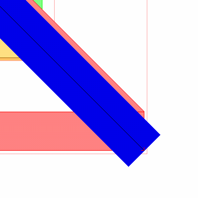 Plaats weer een tijdelijk constructievlak op deze lijn, selecteer dat als constructievlak en teken hierop de doorsnede van een keper, midden bovenkant keper is de lijn.
