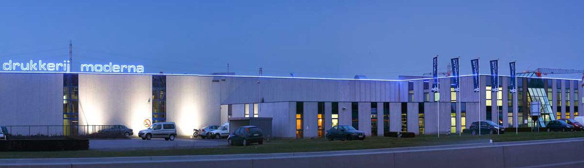 centrale ligging De site van Moderna Printing nv is centraal in de Euregio gelegen.