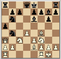 Ivanchuk Kamsky 1. Pf3, Pf6 Tsjoek vermijdt 1. e4, want dan krijgt hij Russisch voorgetoverd en daar had hij kennelijk geen zin in. 2. c4, g6 3. Pc3, d5 4. cxd5, Pxd5 5. Db3, Pb6 6. d4, Lg7 7.