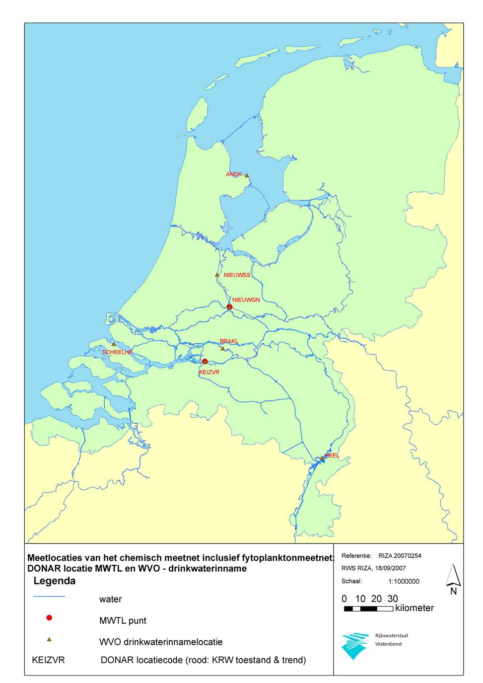 MWTL MEETPLAN ZOET 2008 DRINKWATER Figuur 8.