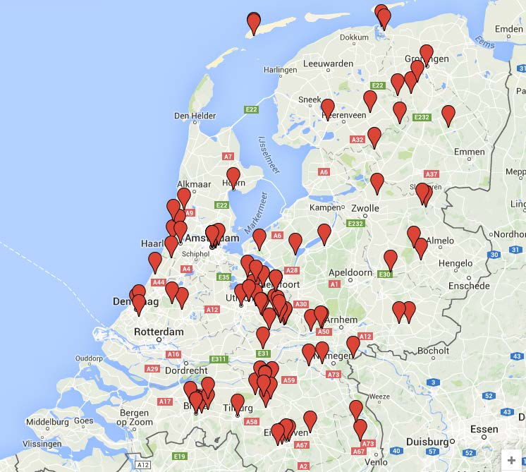 1.5 Overige locaties Naast de locaties die in de paragrafen hierboven zijn beschreven, werken er ook vele NatuurWijzers zelfstandig, verspreid over heel Nederland, van