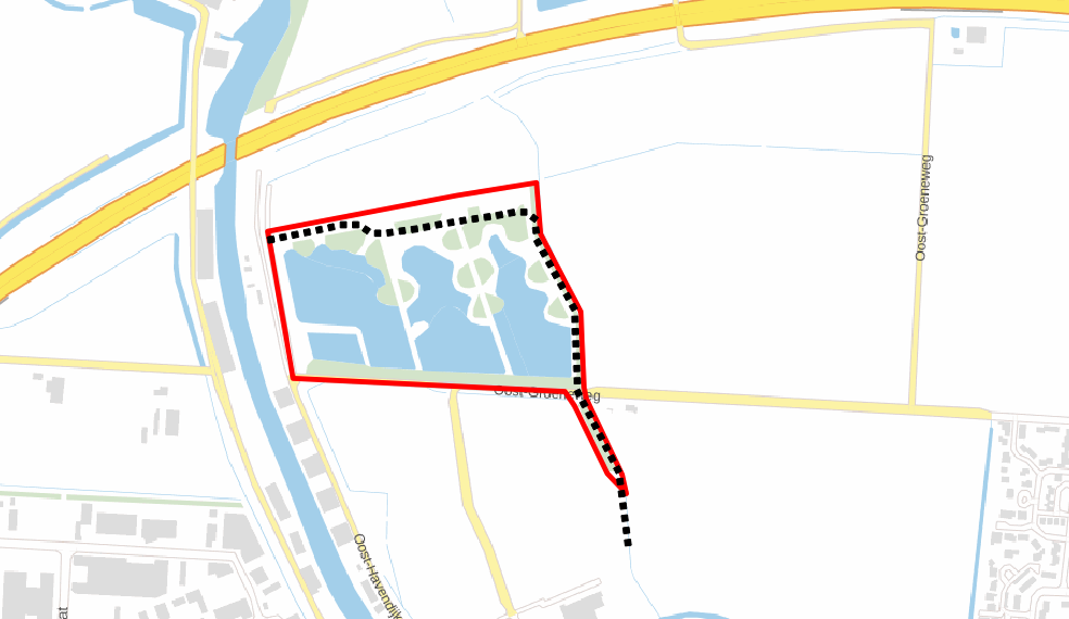 Het plangebied is gelegen in Steenbergen en bestaat uit voormalige bieten bezinkputten. Het gebied is gelegen aan de Oosthavendijk te Steenbergen, in de provincie Noord-Brabant. Figuur 1.