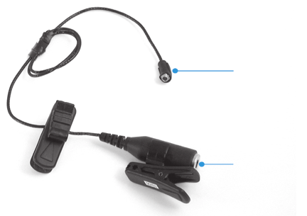 Auria Direct Connect-oorhaakje Het Direct Connect-oorhaakje maakt aansluiting op diverse soorten audioapparatuur mogelijk.