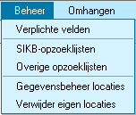 Aanpassen onderhoud opzoektabellen die niet SIKB zijn. In het beheerdergedeelte kunnen ook de opzoektabellen worden bij gehouden die niet SIKB zijn (overige opzoeklijsten).