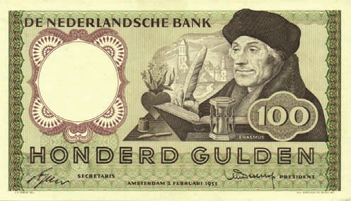 kavel TRUE 5711 5712 Inzet 5711 100 Gulden 1943 Muntbiljet Wilhelmina (Mev. 118-1 / AV 82.1) - PR- 500 5712 100 Gulden 1945 Geldzuivering (Mev. 119-1a / AV 83.