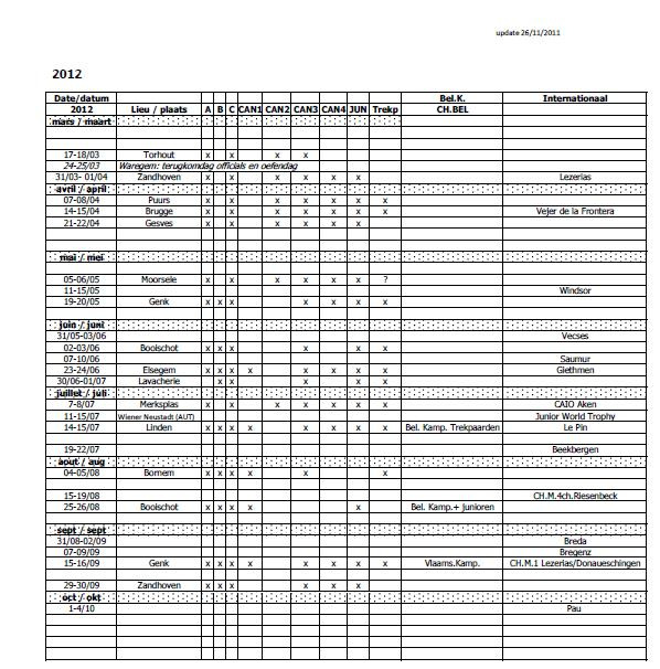 Belgische menkalender 2012 VU: Van Dessel