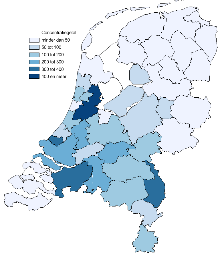 3 Logistiek vastgoed Sterke groei van het logistieke vastgoed in Nederland Concentratie logistiek vastgoed per Corop-gebied (2015) Ontwikkeling voorraad Logistiek