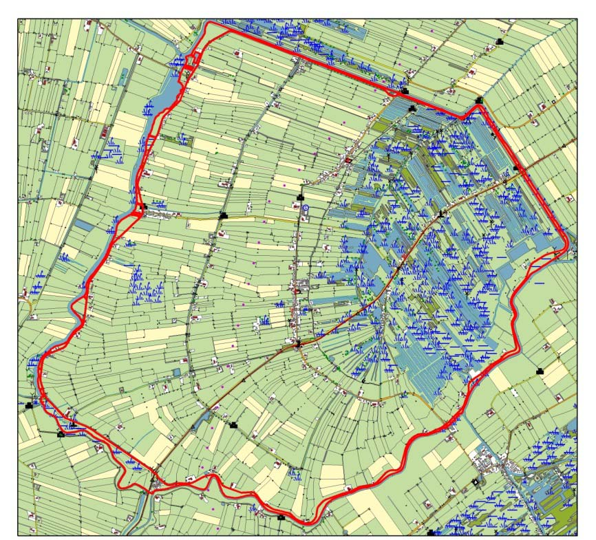 Van de 3450 ha wordt ruim een derde ingenomen door het natuurgebied de Rottige Meente dat op een enkel landbouwperceel na bestaat uit petgaten, moerasbos, schraalland, e.d. Aan de westzijde wordt de Rottige Meente begrensd door de lintbebouwing van dorpen Munnikenburen, Scherpenzeel en Spanga.