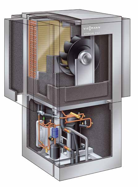 Warmtepompen Vitocal 350-A 42/43 Ideaal voor renovatie Met de Vitocal 350-A lucht/water-warmtepomp is het vervangen van een bestaande verwarming heel eenvoudig: de extra dampinjectie in het