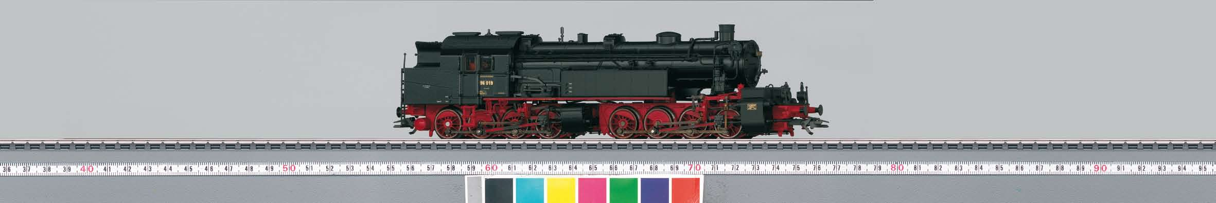 Stoomlocomotief serie 96 (ceheu2 37968 Zware goederentrein-tenderlocomotief. Voorbeeld: Zware goederentreinlocomotief serie 96 van de Deutsche Reichsbahn-Gesellschaft (DRG).