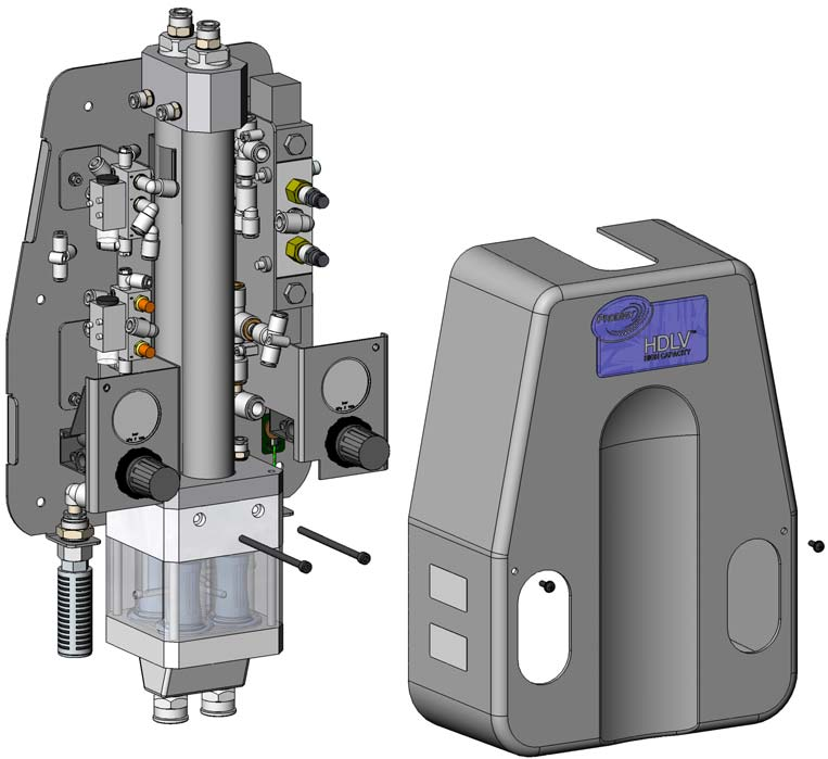 Prodigy Generation II HDLV-pomp met hoge capaciteit 23 Pomp samenbouwen Zie afbeelding 4. Item P/N Beschrijving antal Opm.