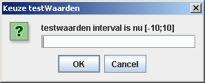 Er zijn situaties te bedenken dat dit interval aangepast moet worden, bijvoorbeeld bij: In het antwoordmodel is x als antwoord opgegeven.