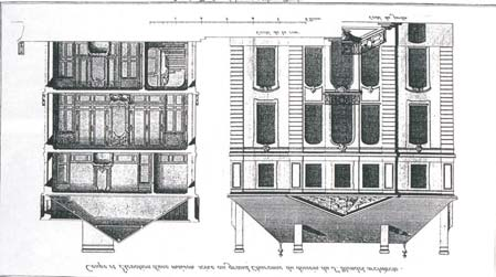 Buitenplaatsen Plan d une maison au grand charonne du dessein du Sr. Blandel architecte, J.