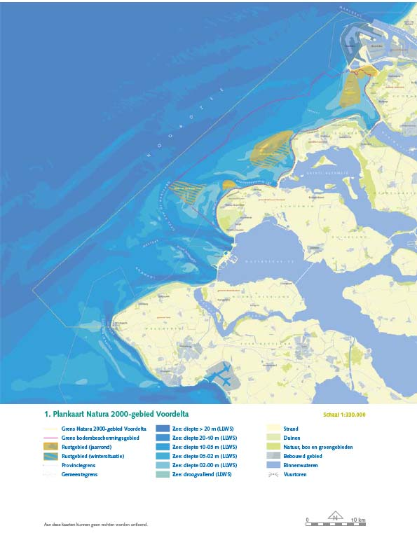 Zeezoogdieren Figuur 22: Plankaart Natura 2000 gebied Voordelta met aanduiding