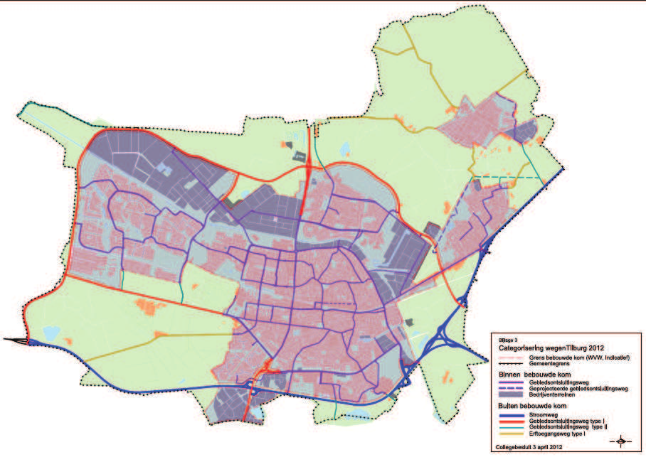 DRUKKE WEGEN GEMEENTE TILBURG Voor de gemeente Tilburg