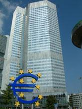 ECB en euro 1999 oprichting Europese Centrale Bank (ECB) in Frankfurt, Duitsland