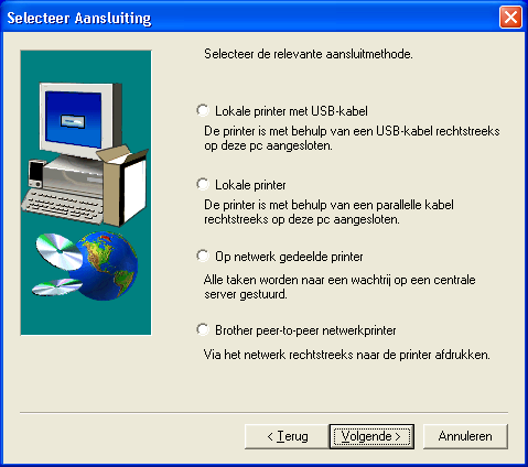 Stap 2 Bij gebruik van de USB-interfacekabel 1.