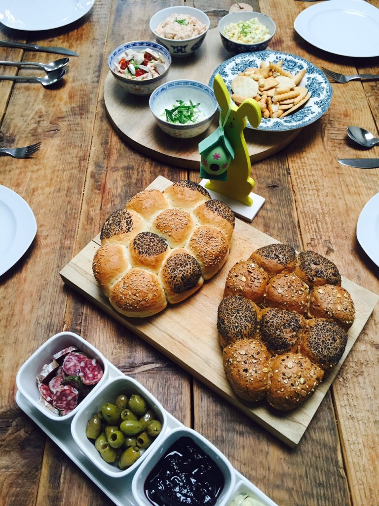 Natuurlijk was er een Paasbrunch met de Paasdagen.