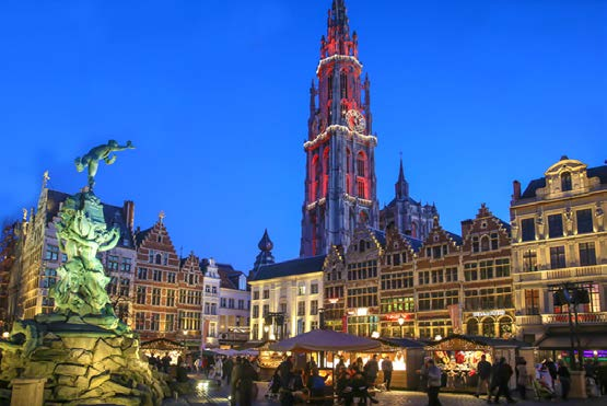 Kerstmis in Antwerpen. Zaterdag 17 december 2016.