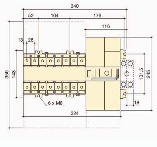 Automatische lastomschakelaar 63-160 A Instellingen Dipswitch instelling voor A-B Netwerk 3p(+N) 1p+N C-D Frequentie 50 60Hz E F 0 overslaan (0 sec.) via 0 positie (2 sec.