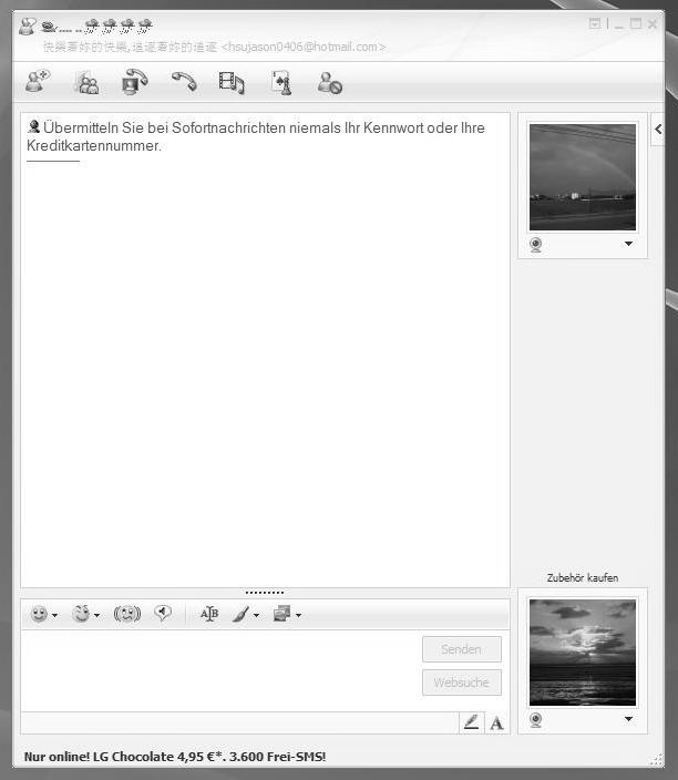 De Webcam De ingebouwde webcam laat het gebruik van verschillende diensten zoals Windows Messenger toe. Gebruiksvoorbeeld met Windows Messenger 1.