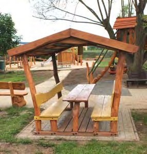 woodplay Pergola met zitcombinatie WP-E4 HH alle 3475,- Bospaviljoen WP-E10 HH alle 9647,-