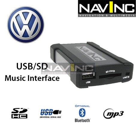Volkswagen USB/SD interface 12-pins wisselaar aansluiting Art.
