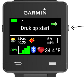 1 Werking Noitities De knoppen voor de verschillende horloges worden uitgelegd onderin dit document Deze App werkt niet als er geen koppeling is met Garmin Connect op uw telefoon 1.